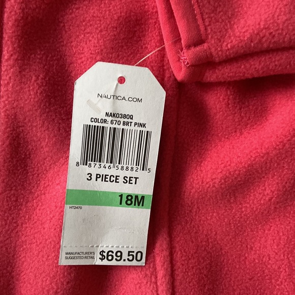 NWT Nautica 3 Piece Fleece Girls Jacket Set - Picture 4 of 7